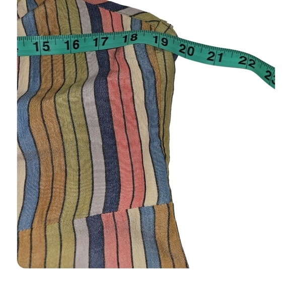 O’Neill romper Large, Striped, Wide Leg Jumpsuit Halter, Boho, Cottagecore - Picture 8 of 9